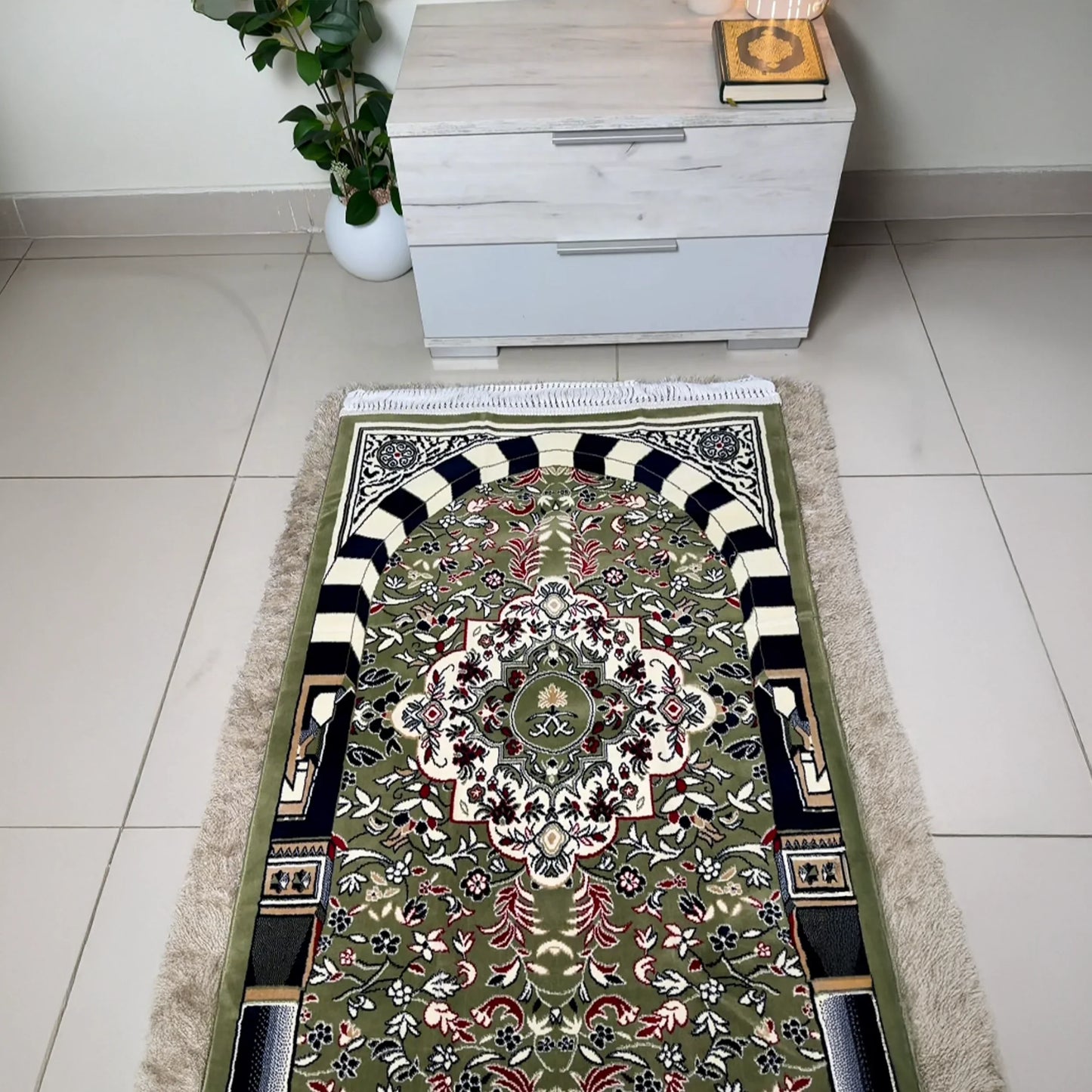 Tapis de prière Riyadh Al Salihyen avec sac à main