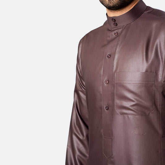 Thobe Classique Premium – Marron Foncé